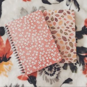 5” x 7” Hardcover Floral Spiral Notebooks - 2 Pack